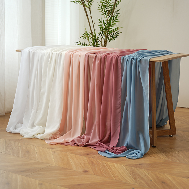 Home Office News - Chemin de table en mousseline épaisse,