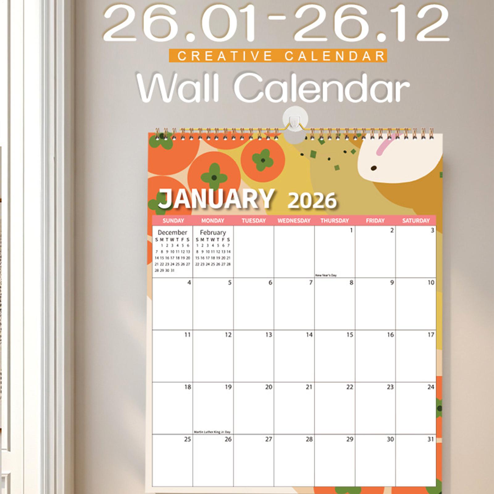 Home Office Wallpaper - Calendrier 2026 Papier Épais Planificateur Hebdomadaire