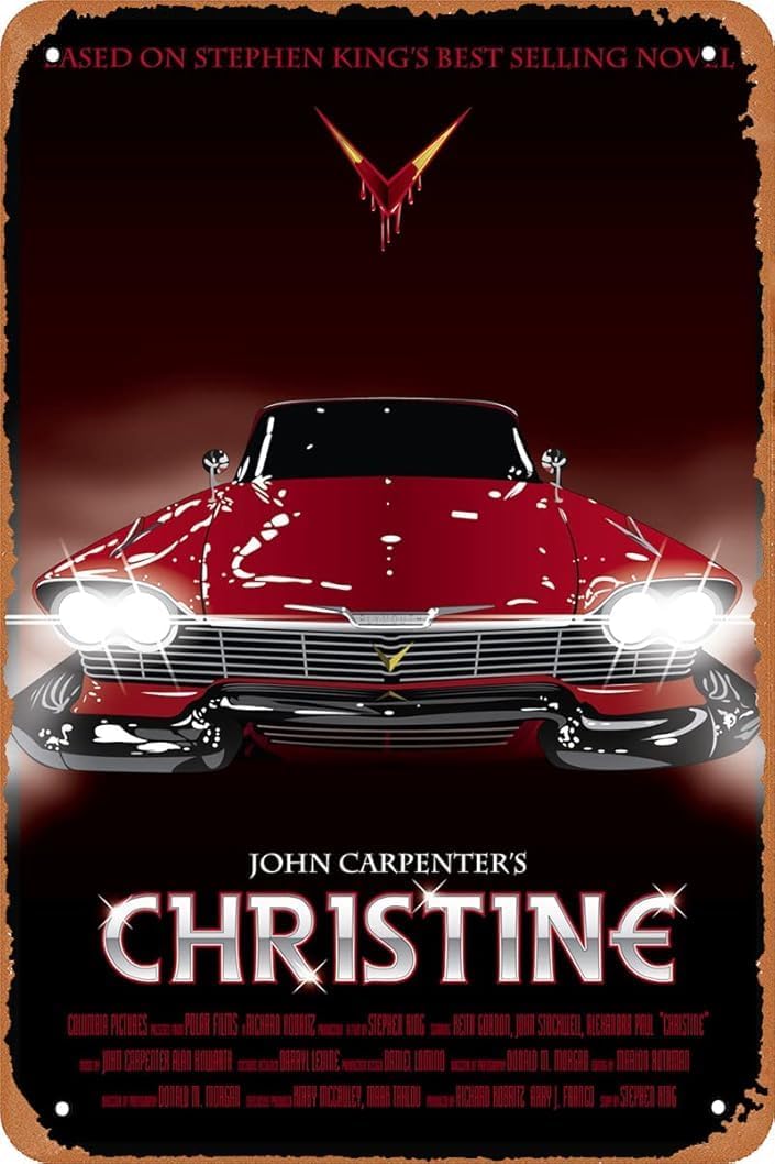 Home Office X Post - QIIXIIP Christine Movie Poster Retro Metal