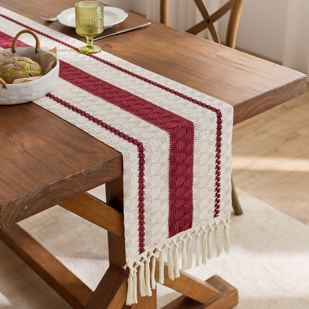 Home Office News - Drapeaux de table blancs et rouges