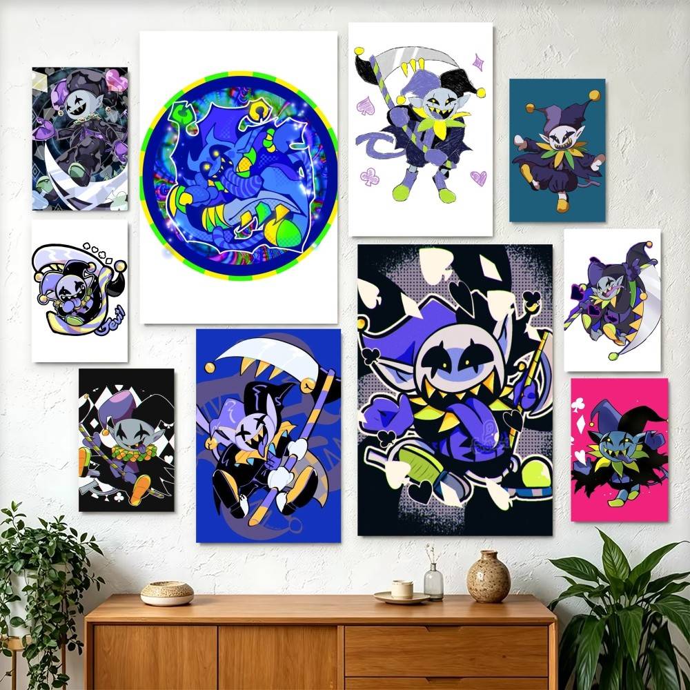 Home Office Wallpaper - Broche D-Deltarune Jevil, affiche métallique, autocollant