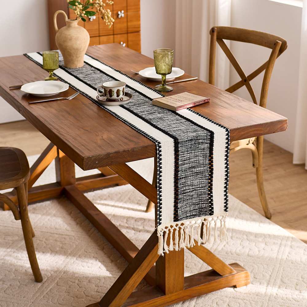 Chemin de table long en coton  - Home Office News avis et prix
