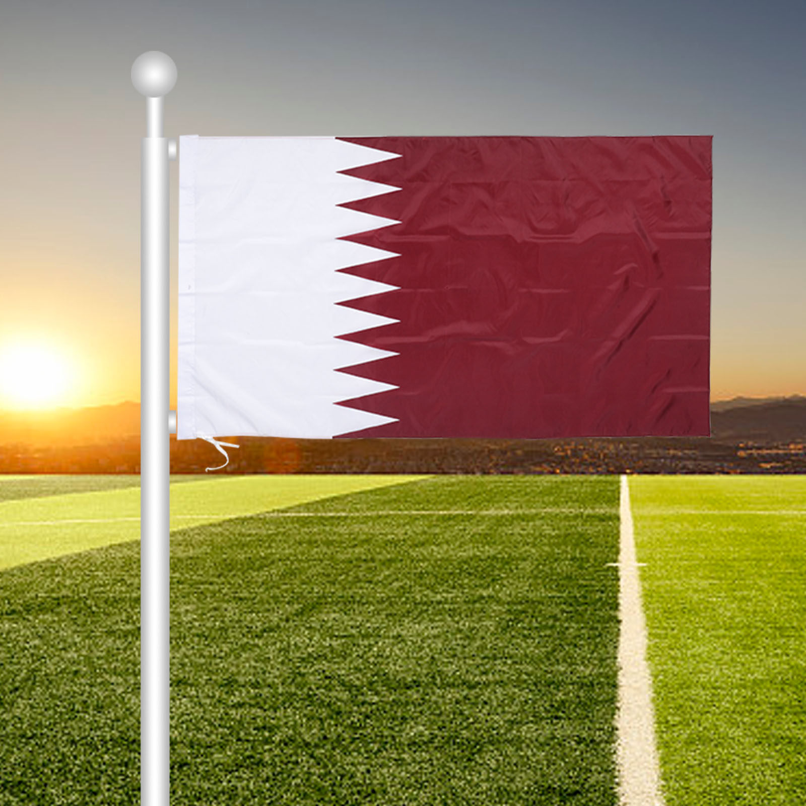 Drapeau national du Qatar en p - Home Office Qatar avis et prix