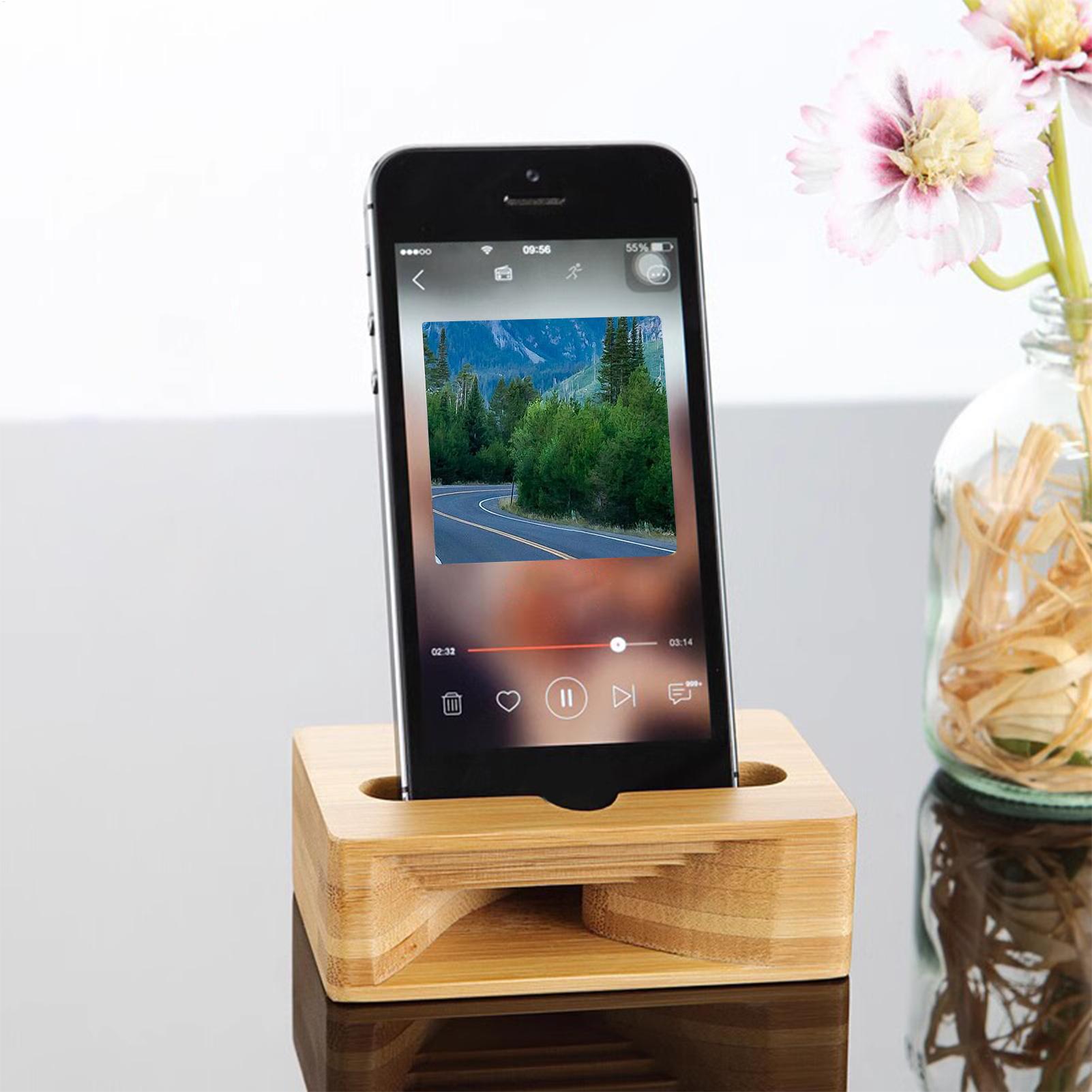 Support de téléphone en bambou - Home Office Contact avis et prix