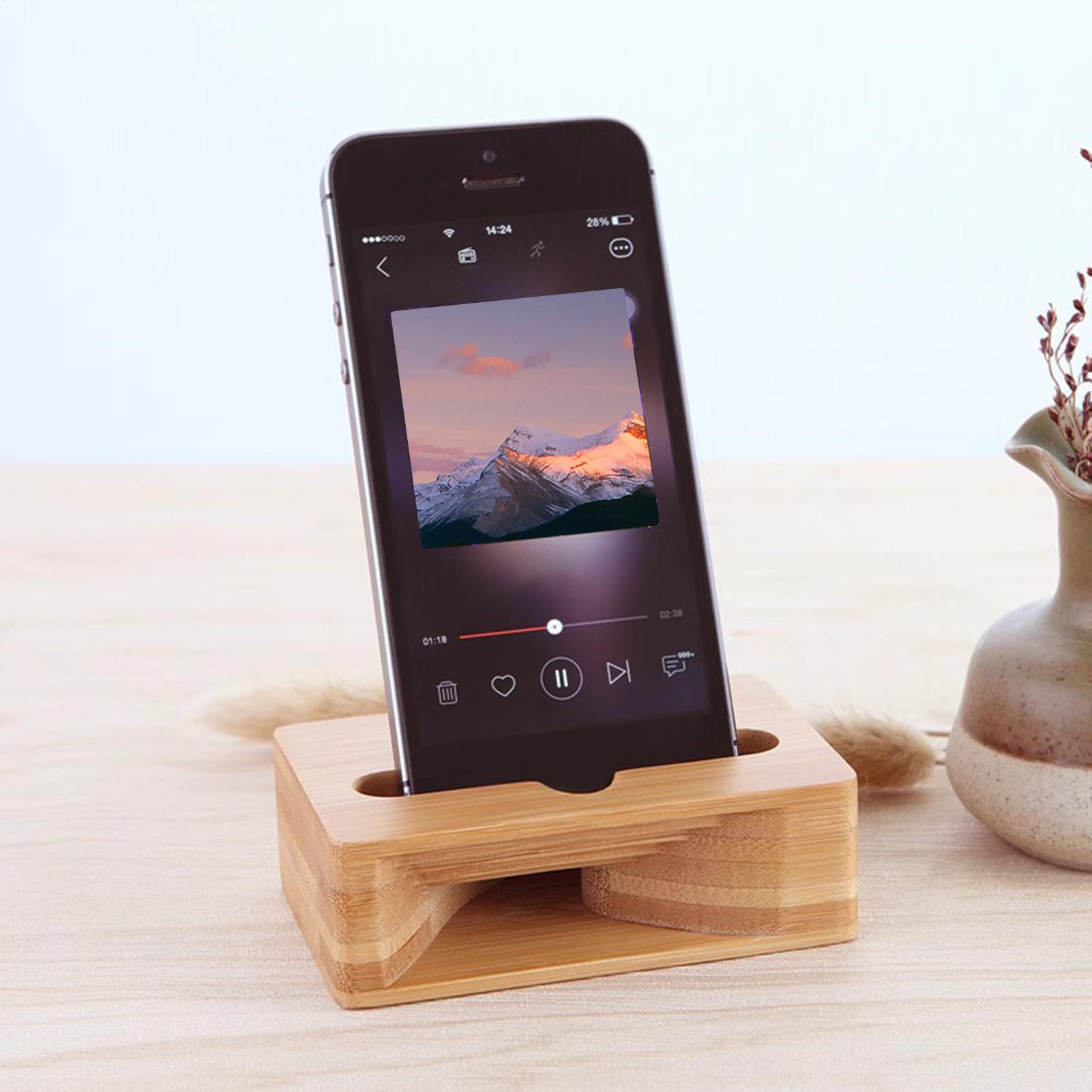 Support de téléphone en bambou - Home Office Contact avis et prix
