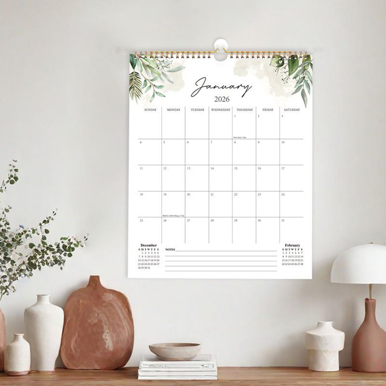 Calendrier 2026 Papier Épais P - Home Office Wallpaper avis et prix