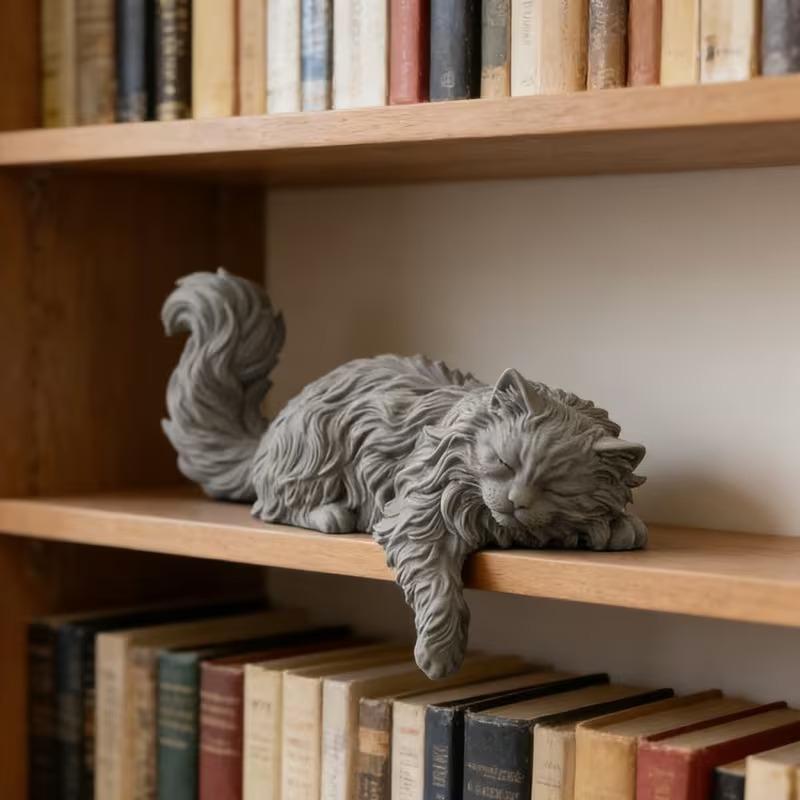 Figurine de chat endormi à poi - Home Office Gif avis et prix