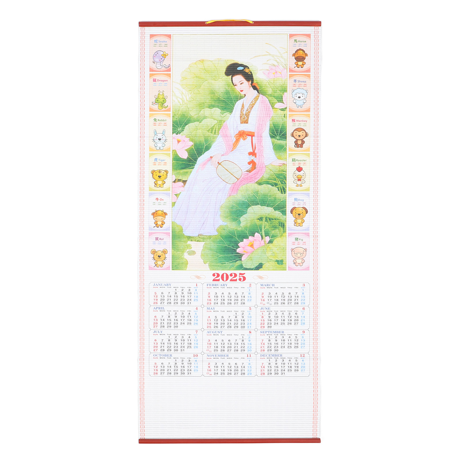 Calendrier mural lunaire chino - Home Office Wallpaper avis et prix