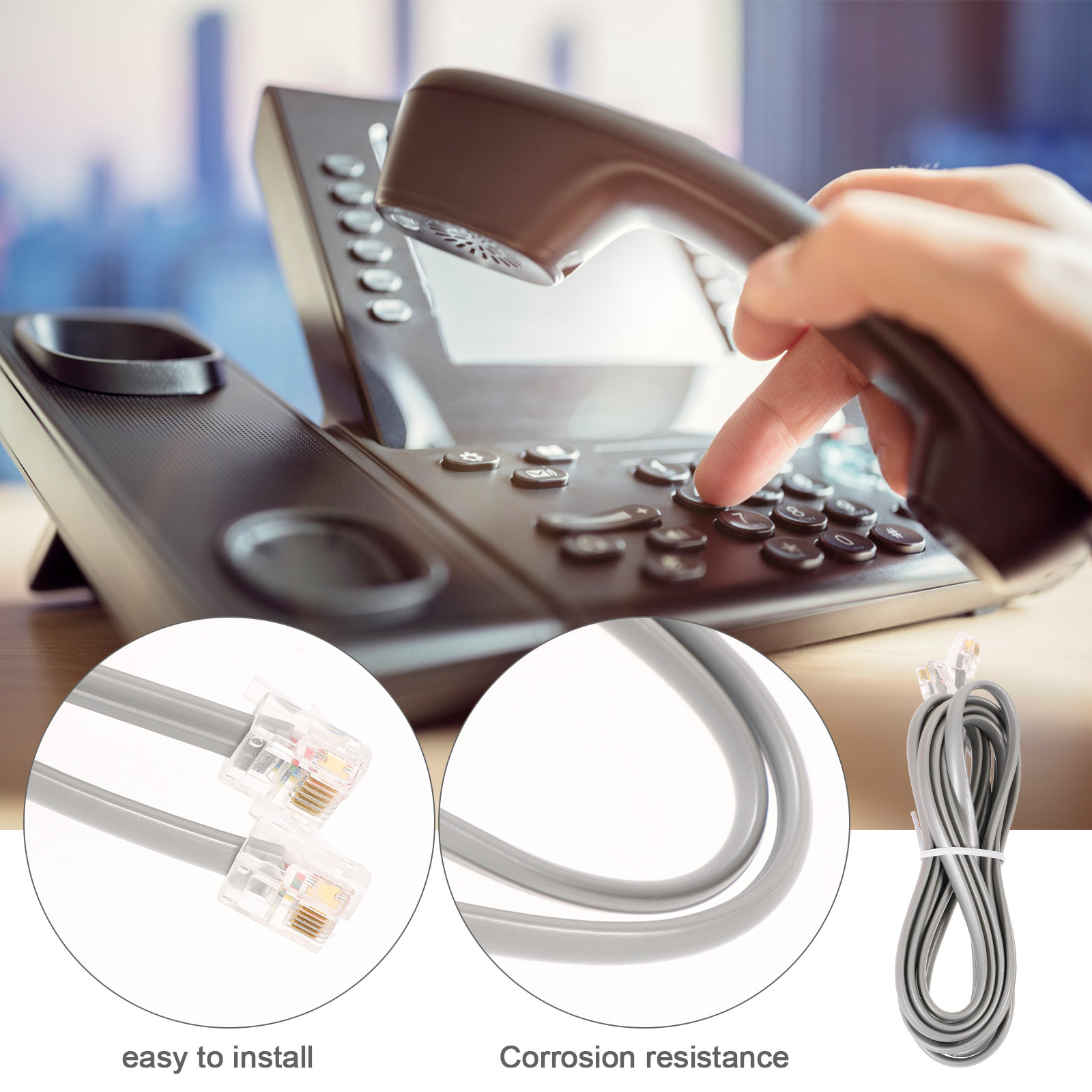 3 pièces de câbles téléphoniqu - Home Office Contact avis et prix