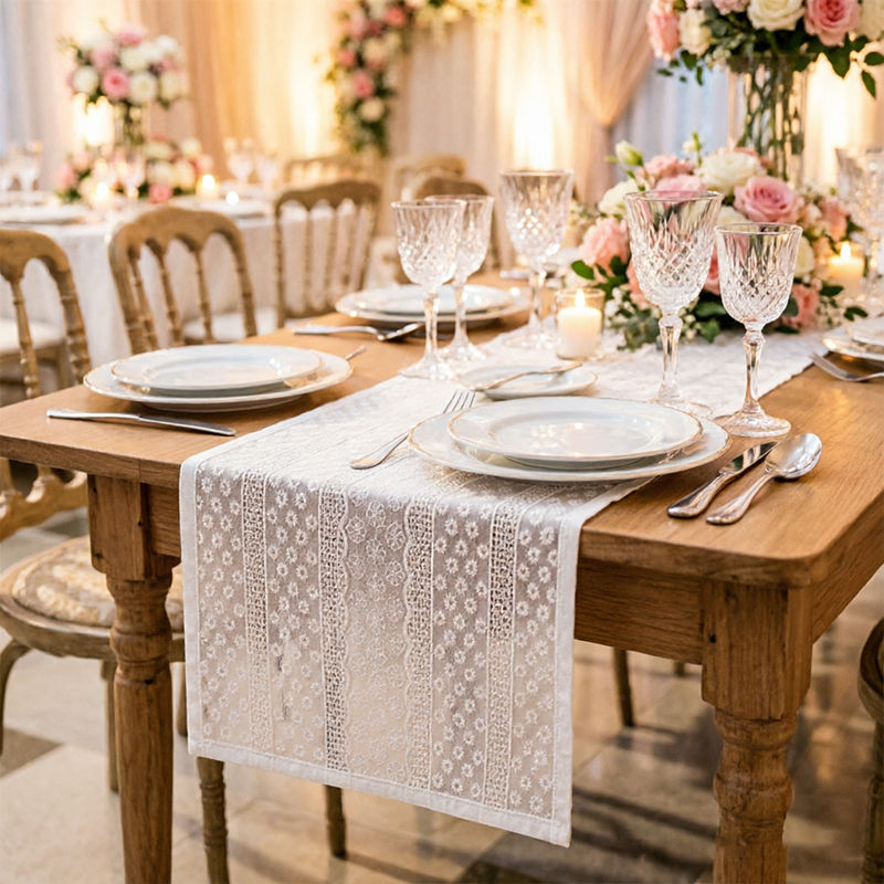 Chemin de table blanc élégant  - Home Office News avis et prix