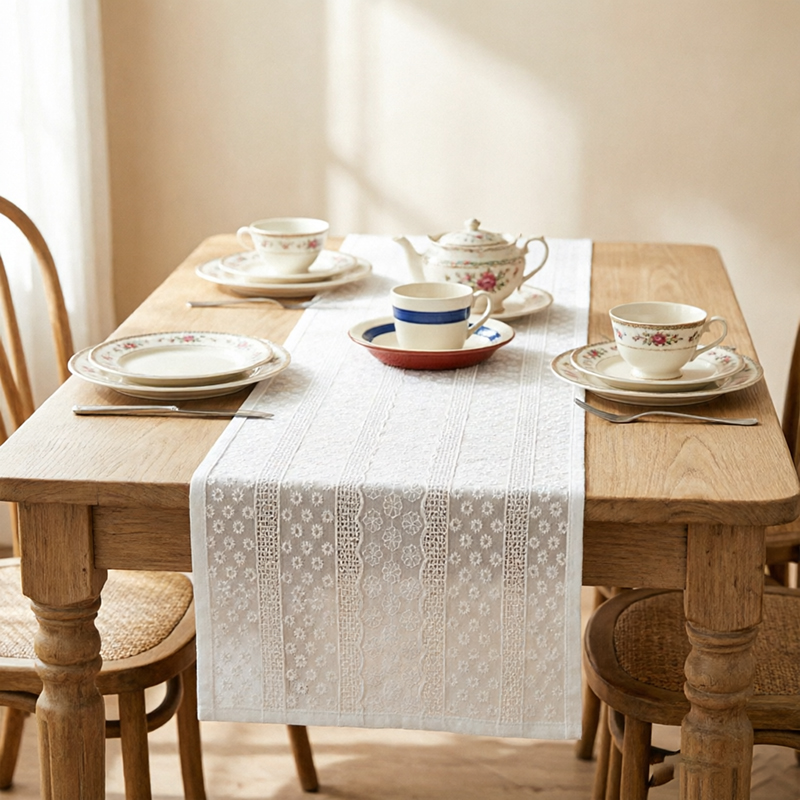 Chemin de table blanc élégant  - Home Office News avis et prix