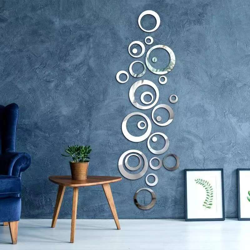 Autocollants muraux miroir cir - Home Office Wallpaper avis et prix
